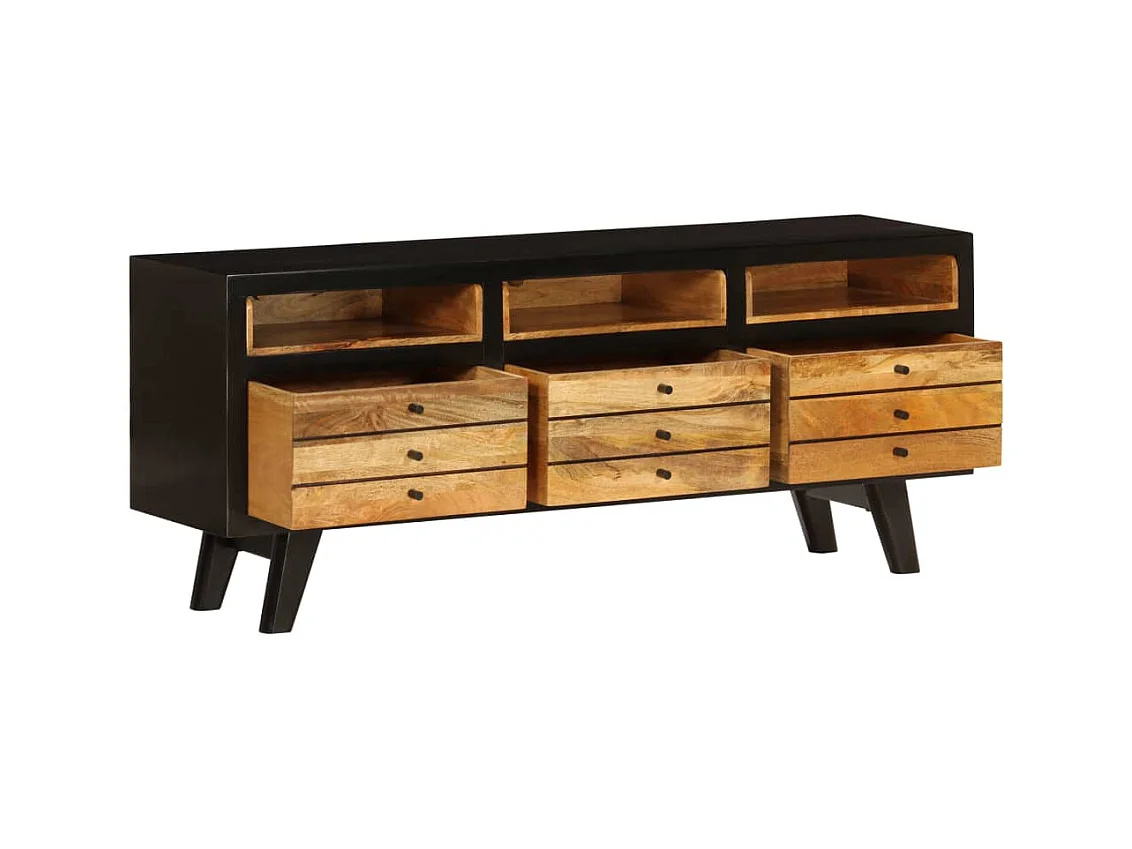 Garden Furniture -  Meuble TV Bois de manguier massif 120x30x50 cm