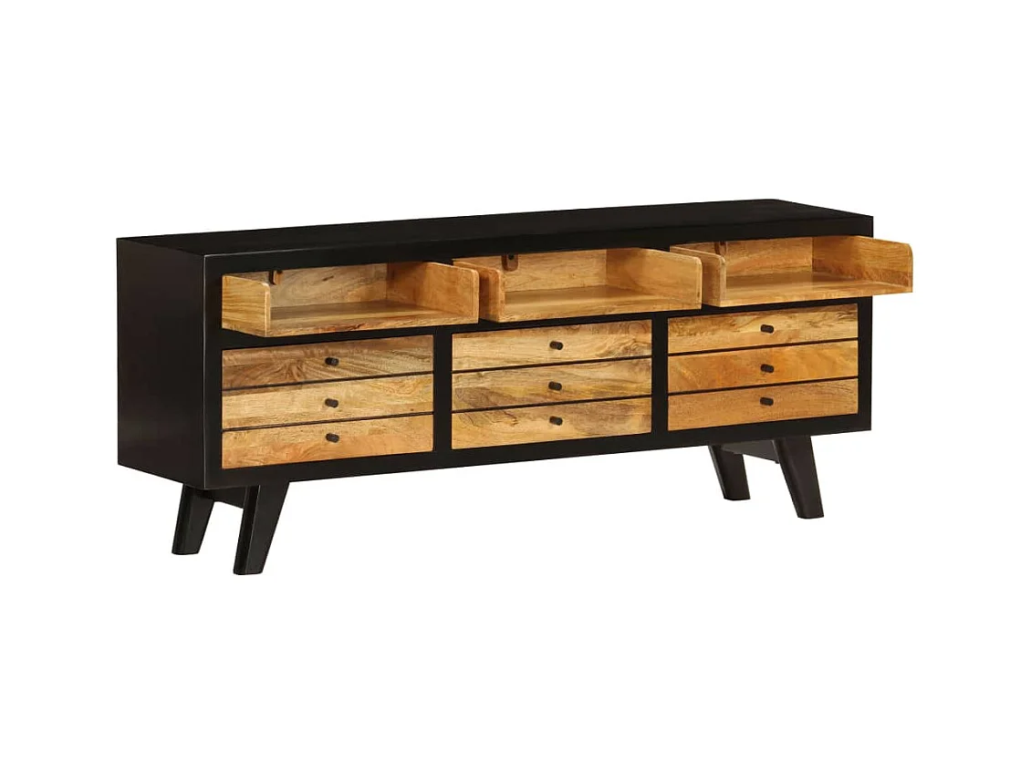 Garden Furniture -  Meuble TV Bois de manguier massif 120x30x50 cm