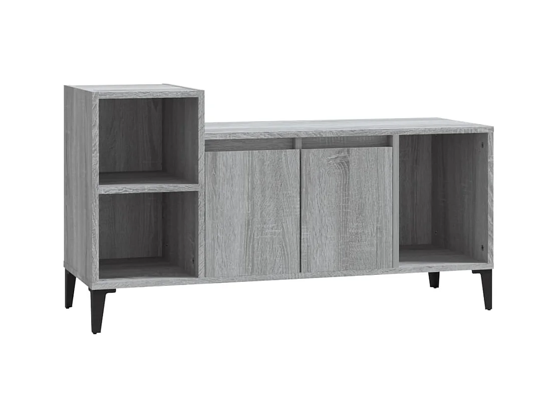 Fornir  Mueble de TV madera contrachapada gris Sonoma 100x35x55 cm