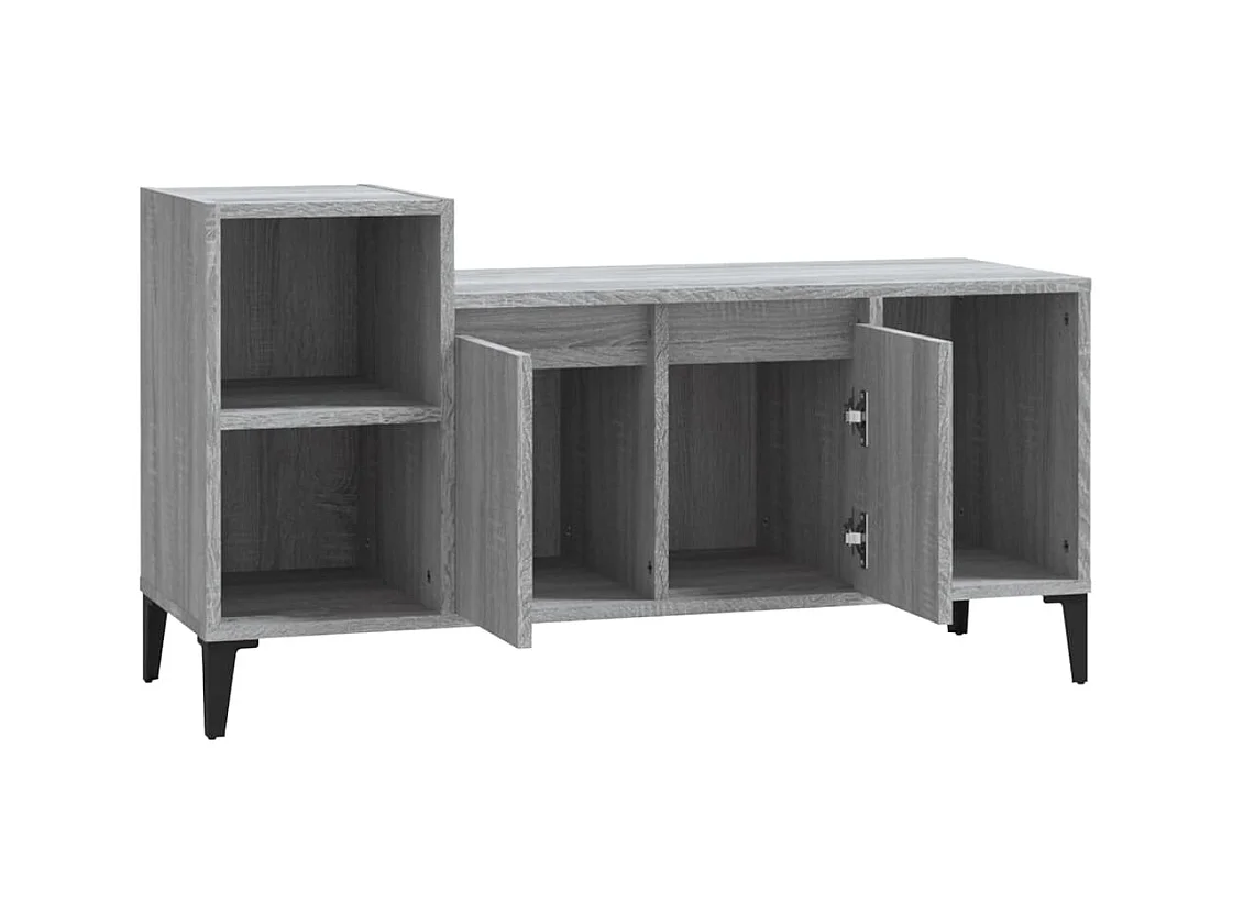 Fornir  Mueble de TV madera contrachapada gris Sonoma 100x35x55 cm