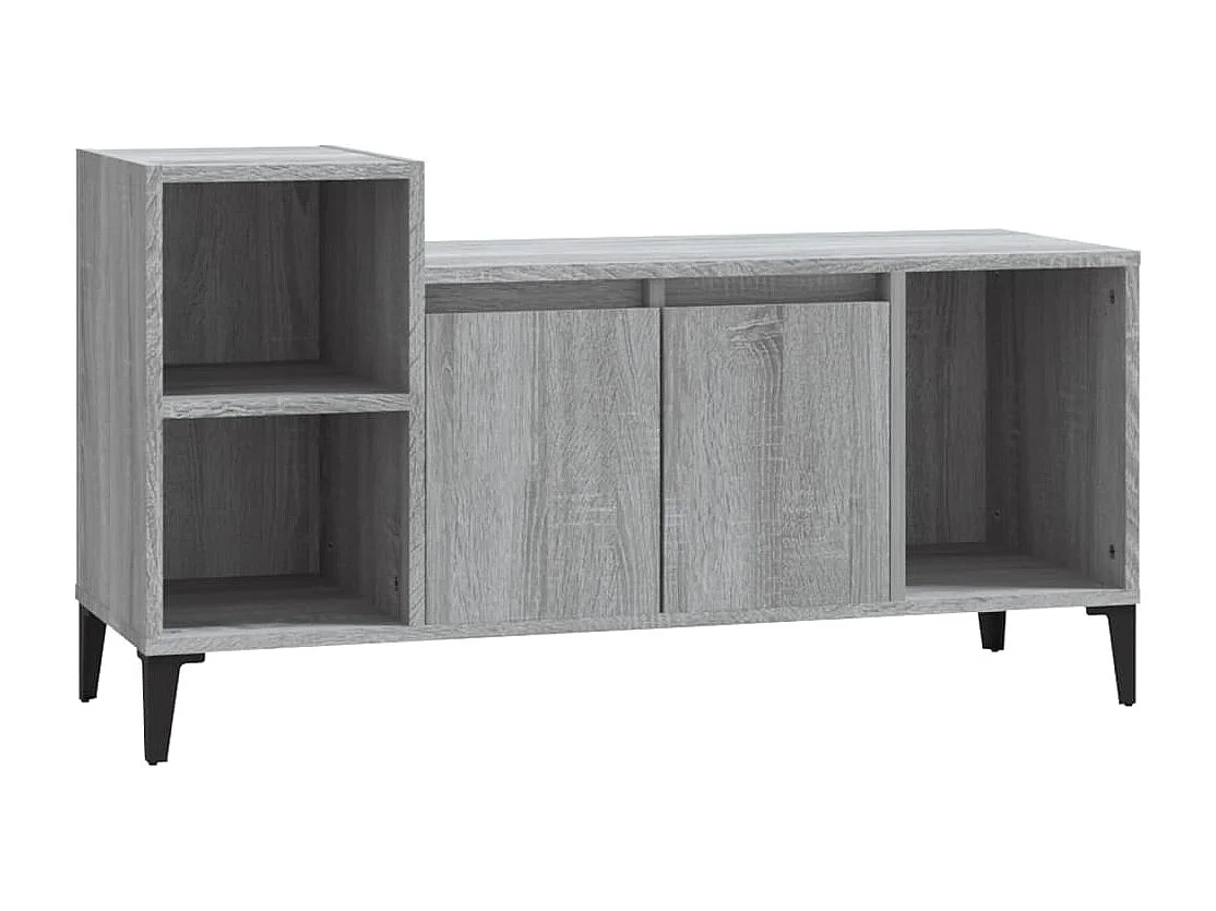 Fornir  Tv-meubel 100x35x55 cm bewerkt hout grijs sonoma eikenkleurig