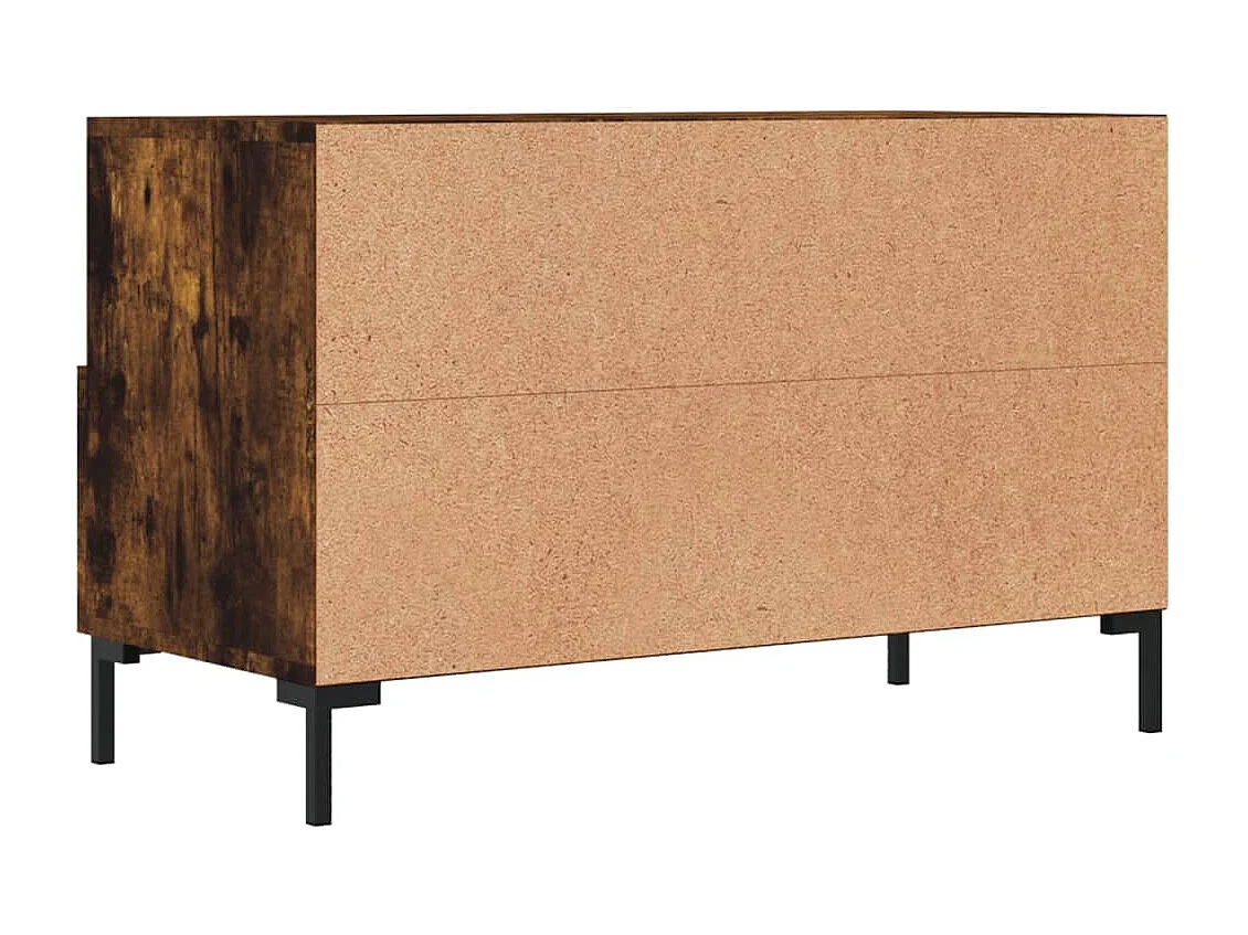 Hirlen  Mueble para TV madera contrachapada roble ahumado 80x36x50 cm