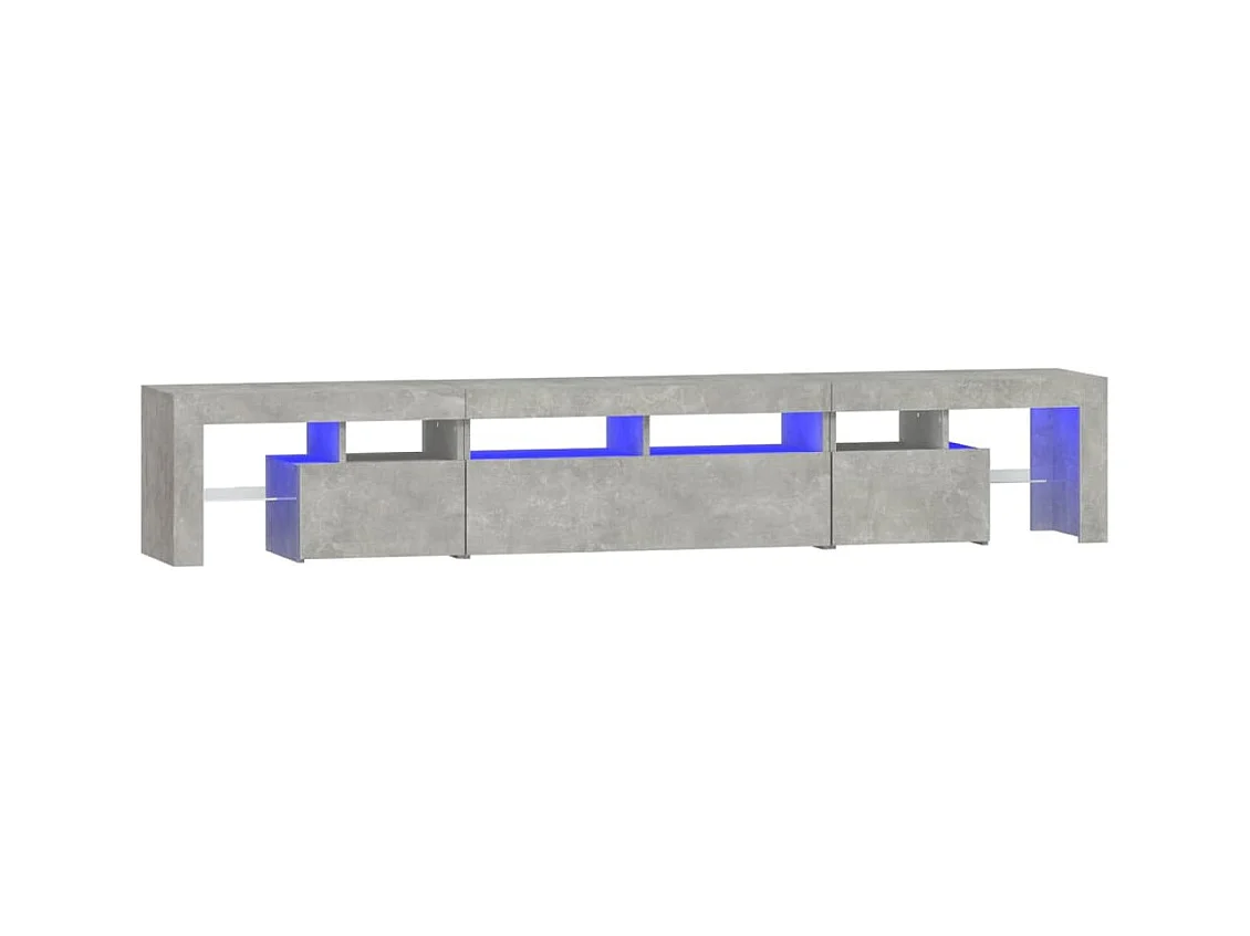 Tahlequah  Tv-meubel met LED-verlichting 230x36,5x40 cm betongrijs