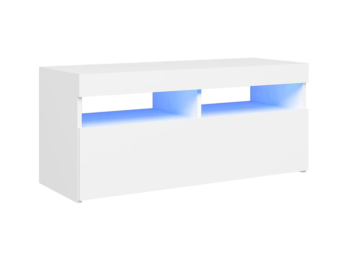 Ilion  Tv-meubel met LED-verlichting 90x35x40 cm wit