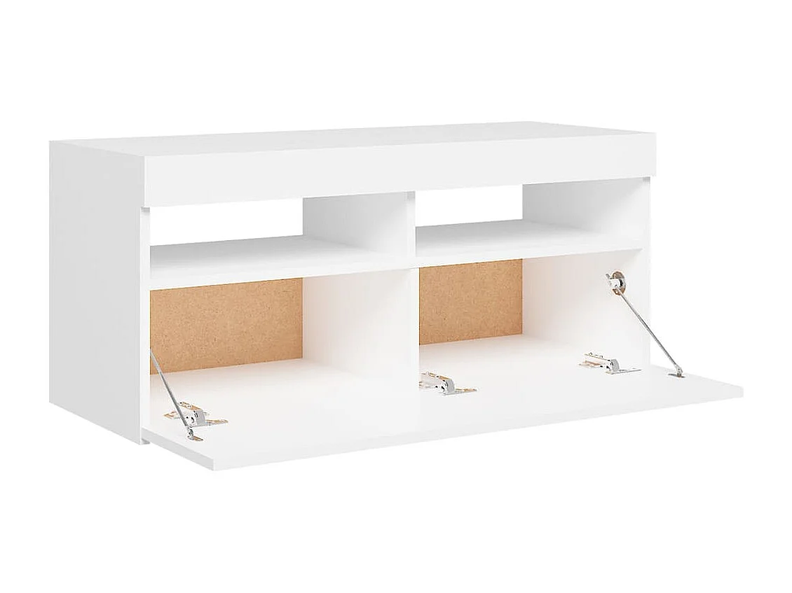 Ilion  Tv-meubel met LED-verlichting 90x35x40 cm wit