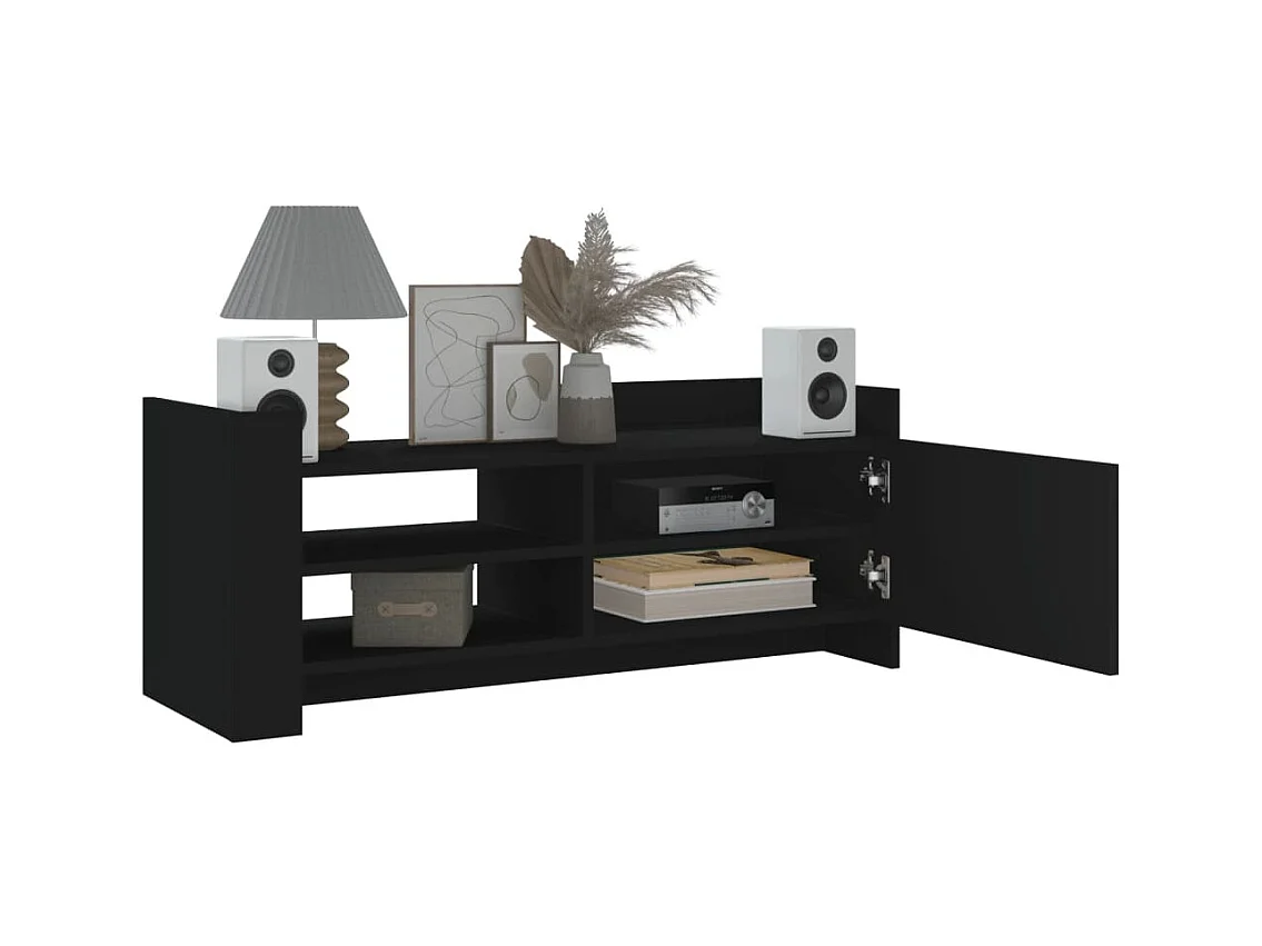 Nando  Meuble TV Noir 100x35x40 cm Bois d'ingénierie