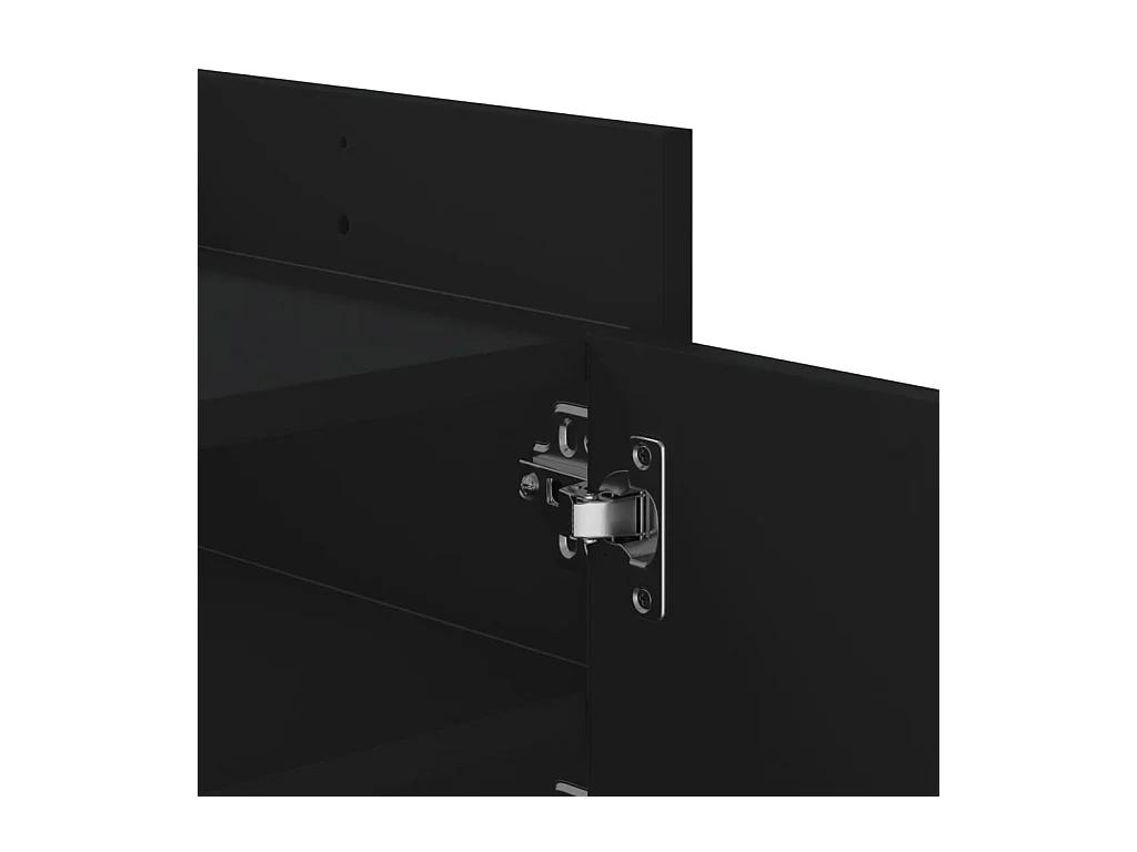 Nando  Tv-meubel 100x35x40 cm bewerkt hout zwart