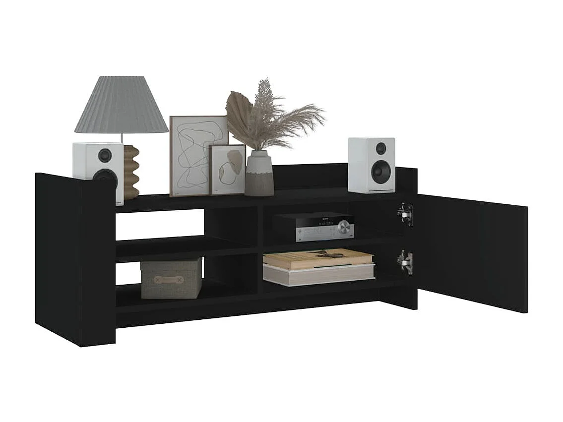 Nando  Meuble TV Noir 100x35x40 cm Bois d'ingénierie