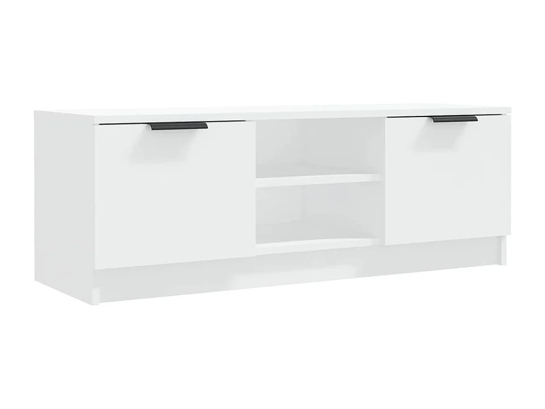 Kaelyn  Mueble de TV madera contrachapada blanco 102x35x36,5 cm