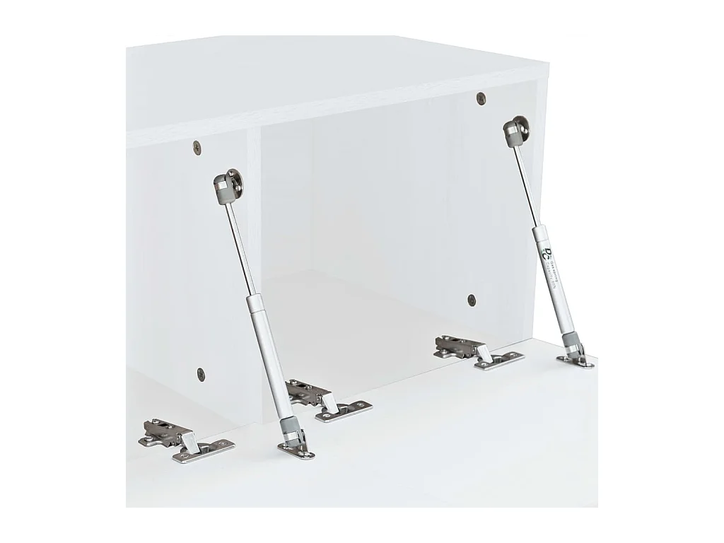 Nyldir  Meubles TV 2 pcs bois d’ingénierie 120x40x34 cm Blanc brillant