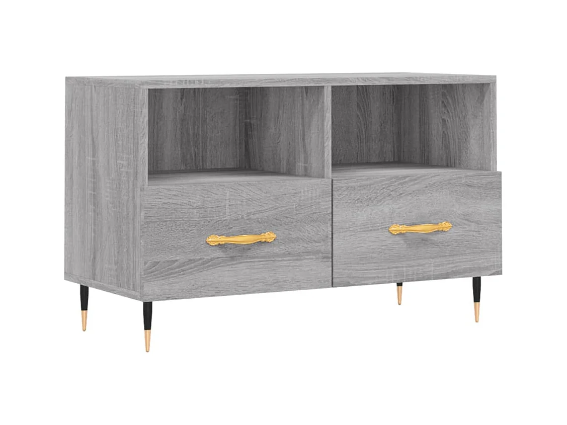 Arroyo Grande  Tv-meubel 80x36x50 cm bewerkt hout grijs sonoma eikenkleurig
