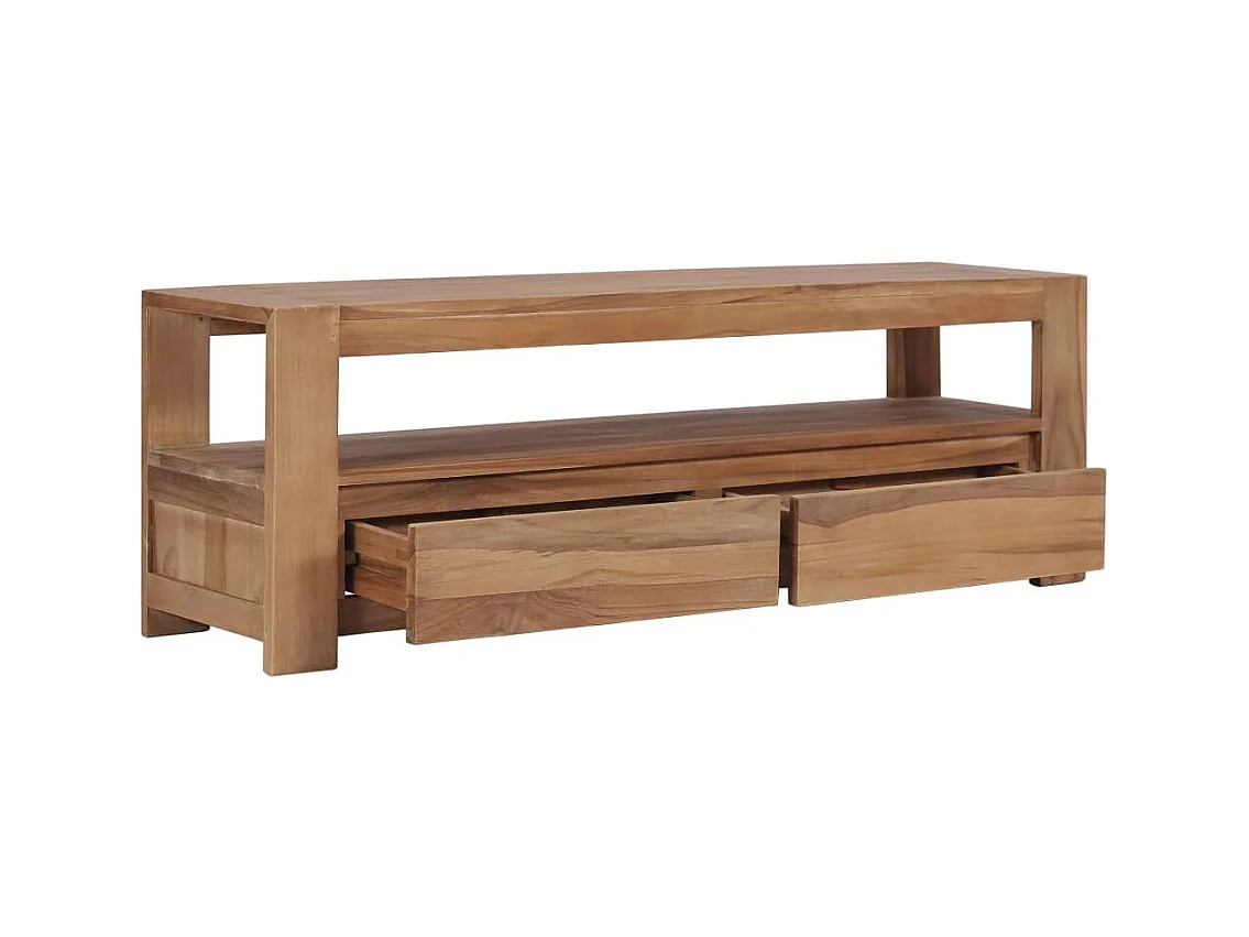 Garden Furniture -  Meuble TV 120 x 30 x 40 cm Bois de teck massif