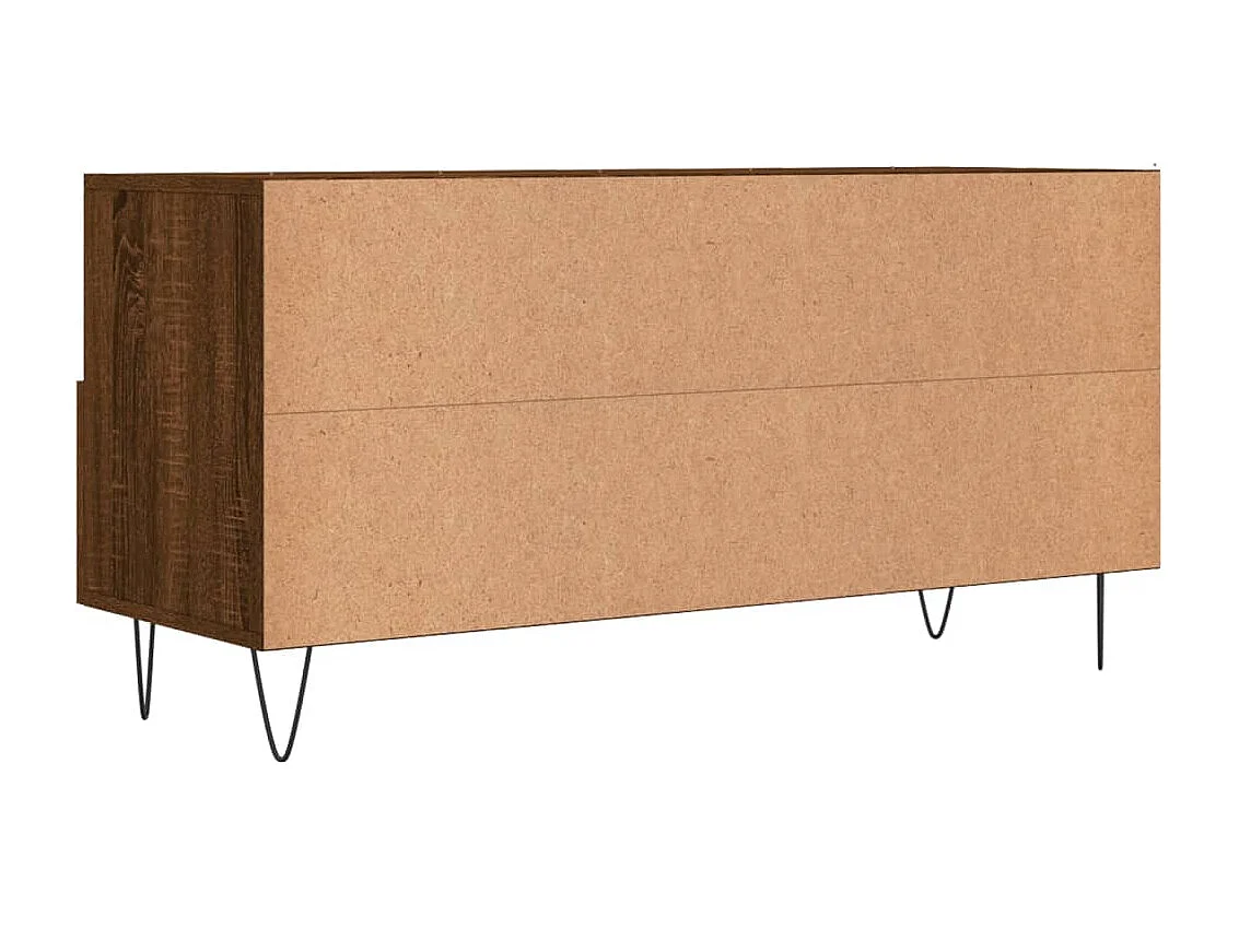 Juana Fernanda  Mueble de TV madera de ingeniería marrón roble 102x36x50 cm