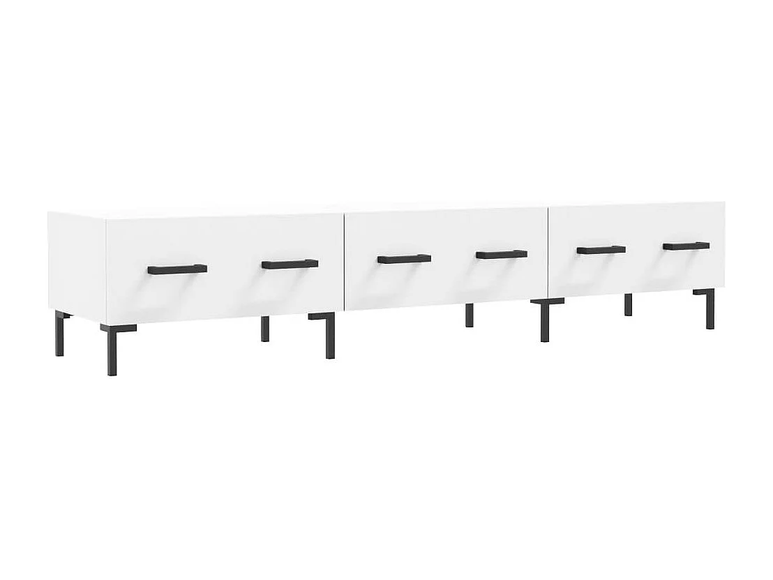 Yusufcan  Meuble TV blanc 150x36x30 cm bois d'ingénierie