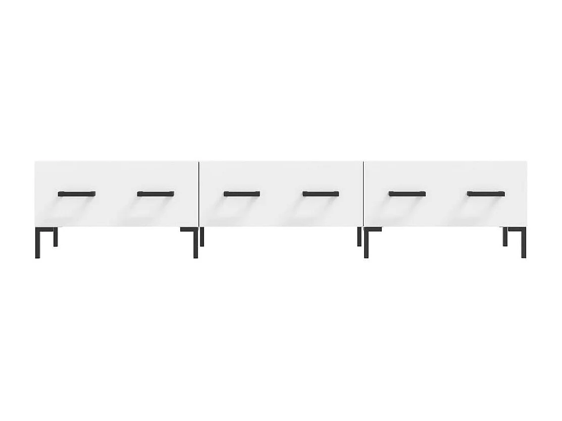Yusufcan  Meuble TV blanc 150x36x30 cm bois d'ingénierie