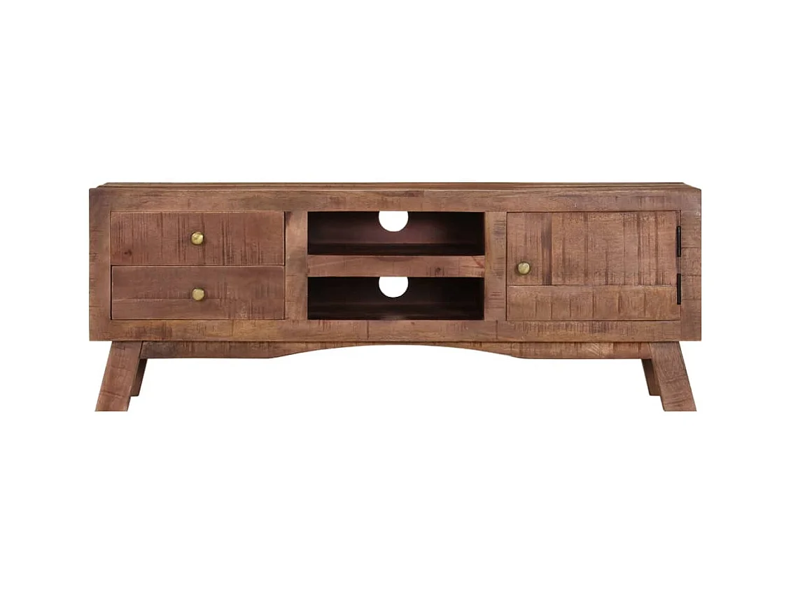 Garden Furniture -  Meuble TV 110x30x40 cm Bois de manguier brut