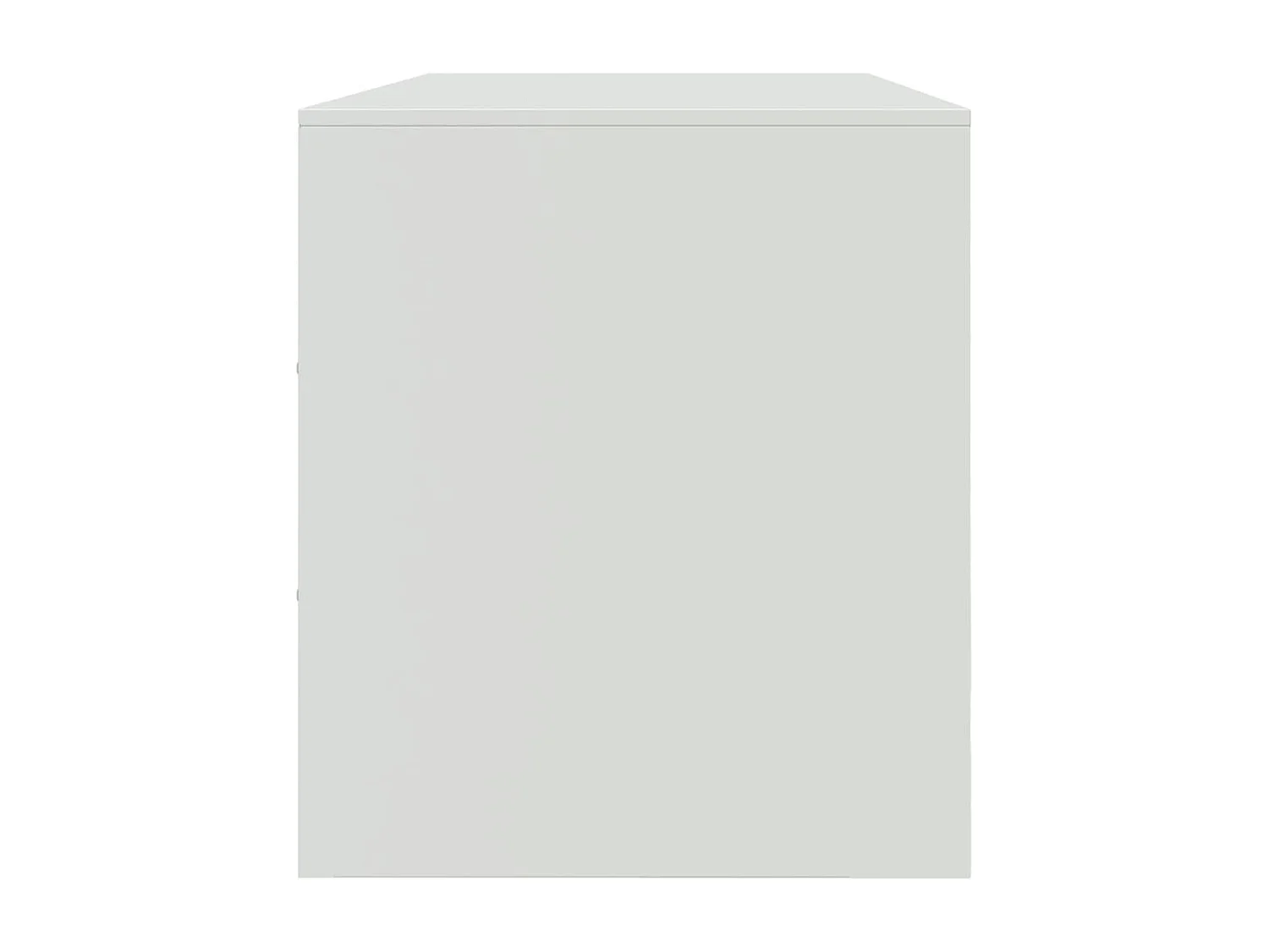 Jean-Claude  Meuble TV blanc 99x39x44 cm acier