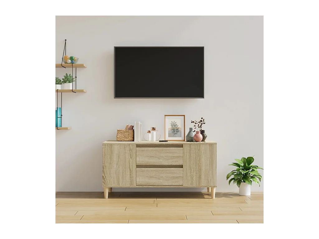 Broomfield  Meuble TV Chêne sonoma 102x44,5x50 cm Bois d'ingénierie