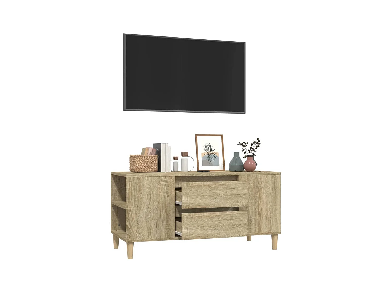 Broomfield  Meuble TV Chêne sonoma 102x44,5x50 cm Bois d'ingénierie