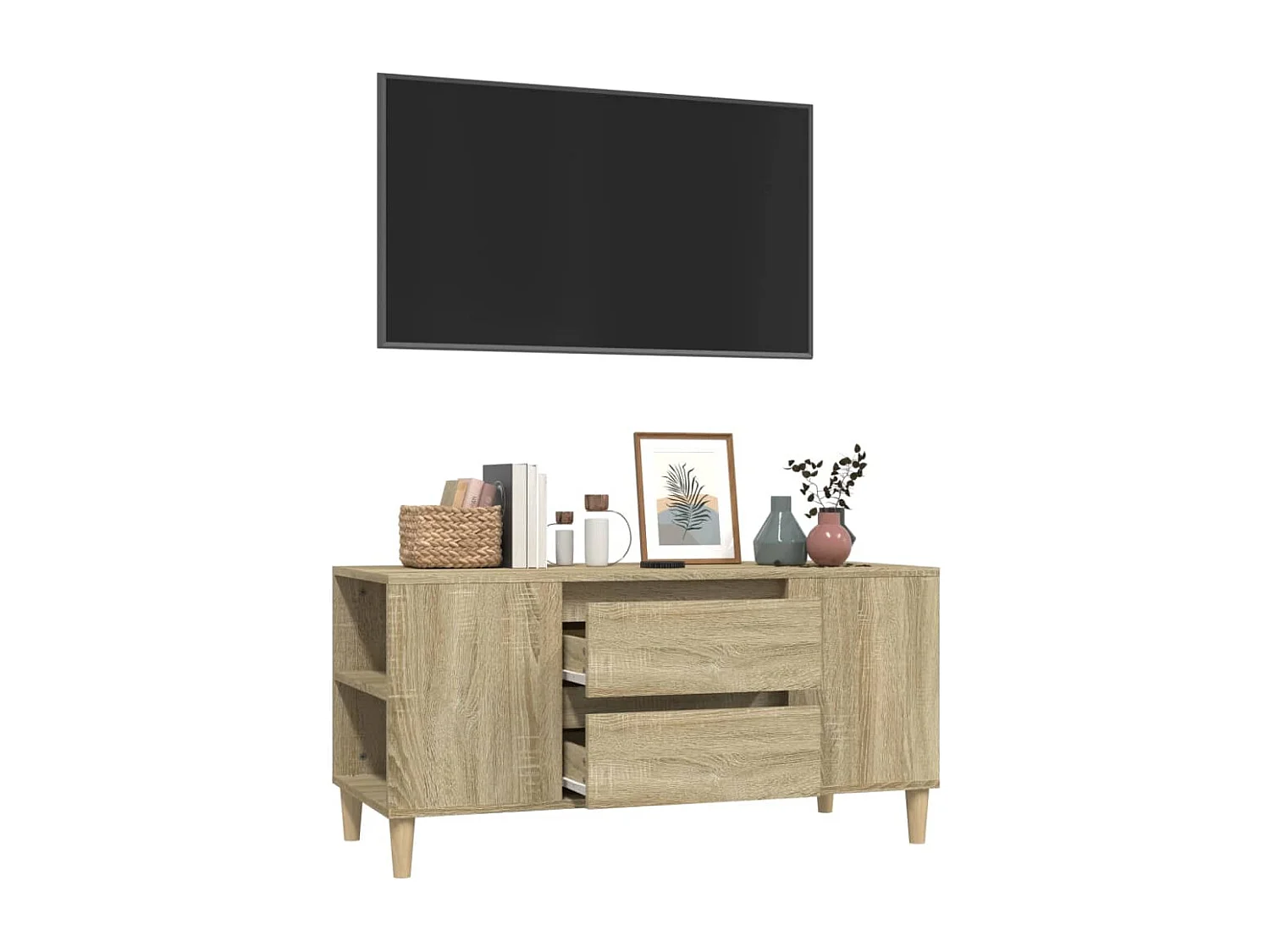 Broomfield  Meuble TV Chêne sonoma 102x44,5x50 cm Bois d'ingénierie