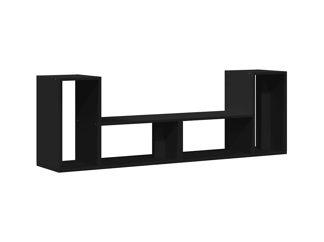Dunmore  Meubles TV 2 pcs noir 75x30x50 cm bois d'ingénierie