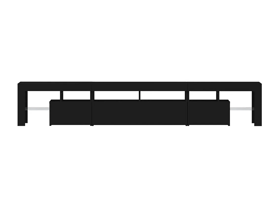 Tahlequah  Meuble TV avec lumières LED Noir 230x36,5x40 cm