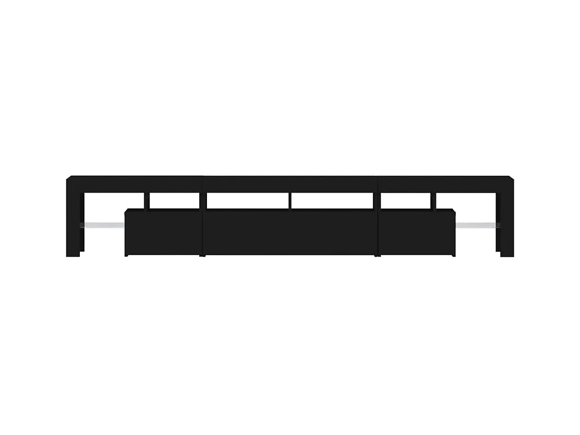 Tahlequah  Meuble TV avec lumières LED Noir 230x36,5x40 cm