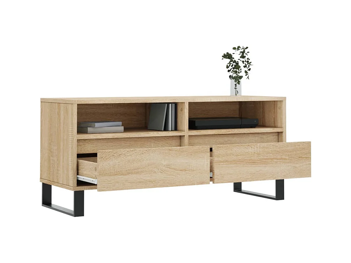 Volne  Meuble TV chêne sonoma 100x34,5x44,5 cm bois d'ingénierie