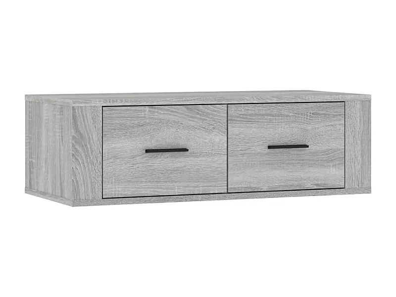 Castlewarden  Mueble TV colgante madera contrachapada gris Sonoma 80x36x25 cm