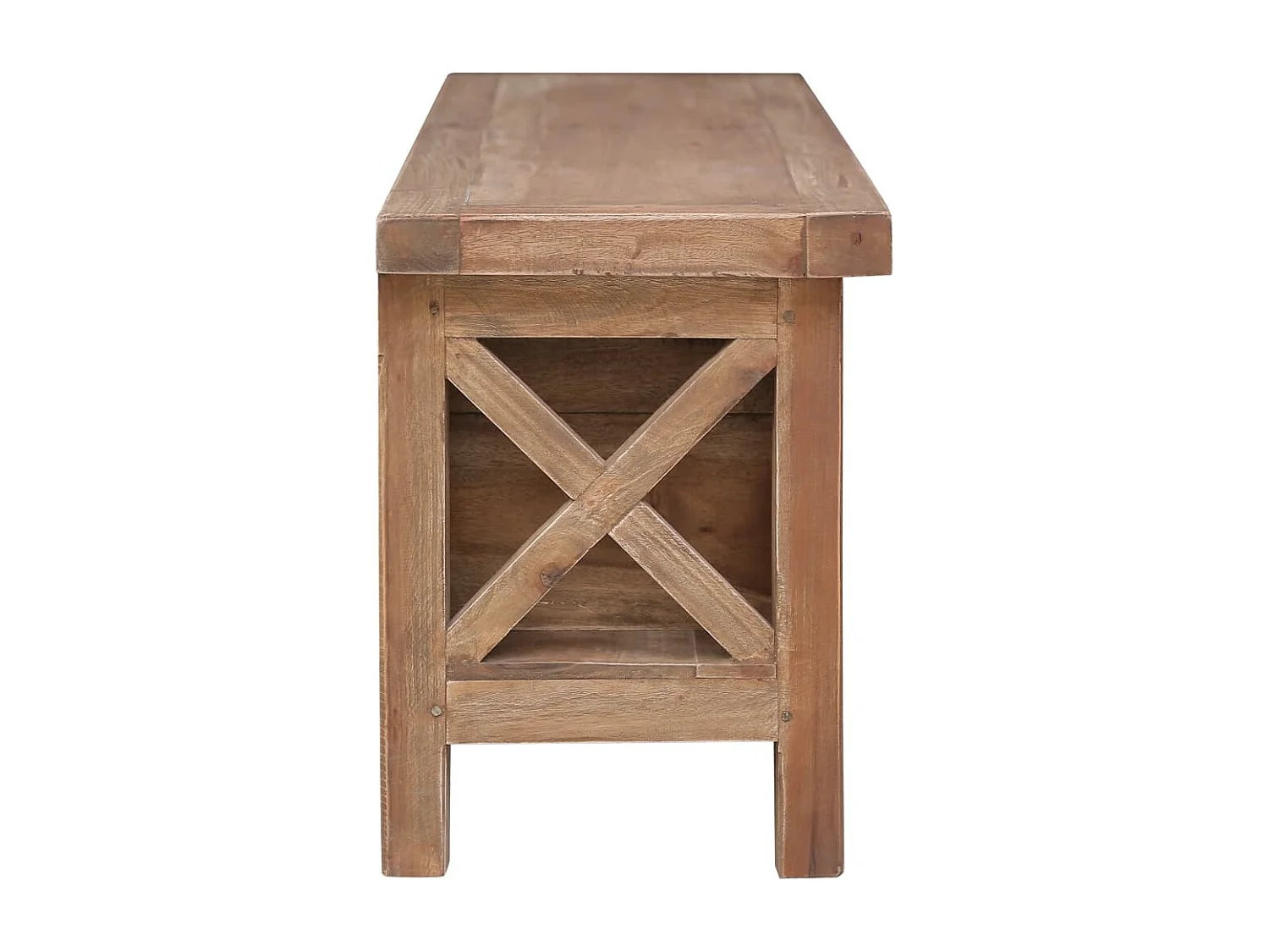 Garden Furniture -  Meuble TV avec 3 tiroirs 120x30x40 cm Bois d'acajou massif