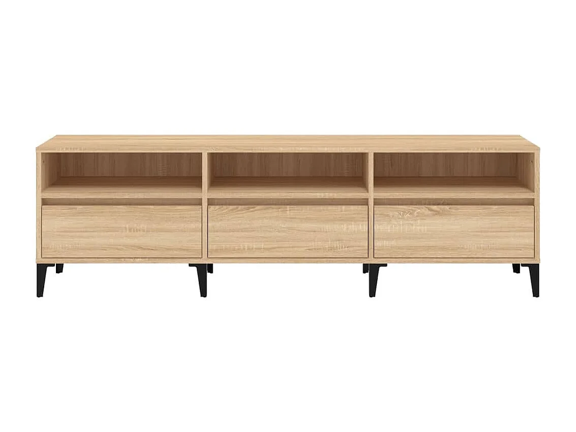 Simon-Pierre  Meuble TV chêne sonoma 150x30x44,5 cm bois d'ingénierie