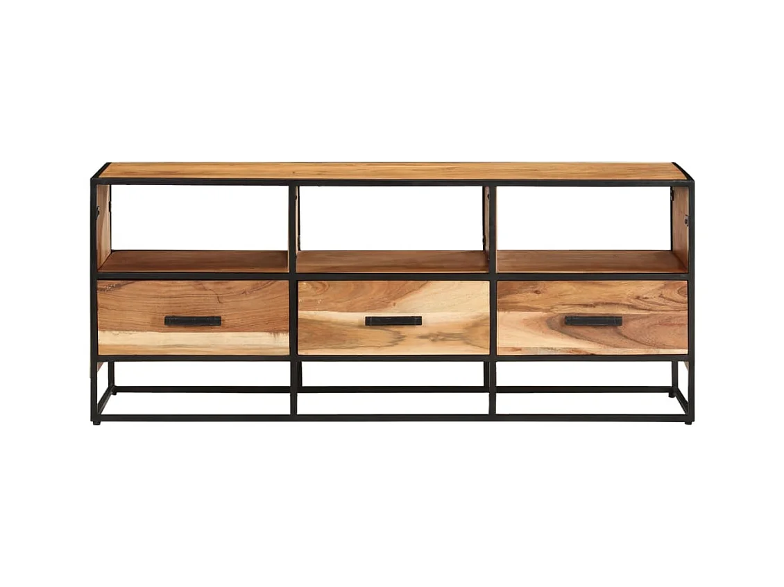 Luleå  Mueble para la TV madera maciza de acacia 110x30x45 cm