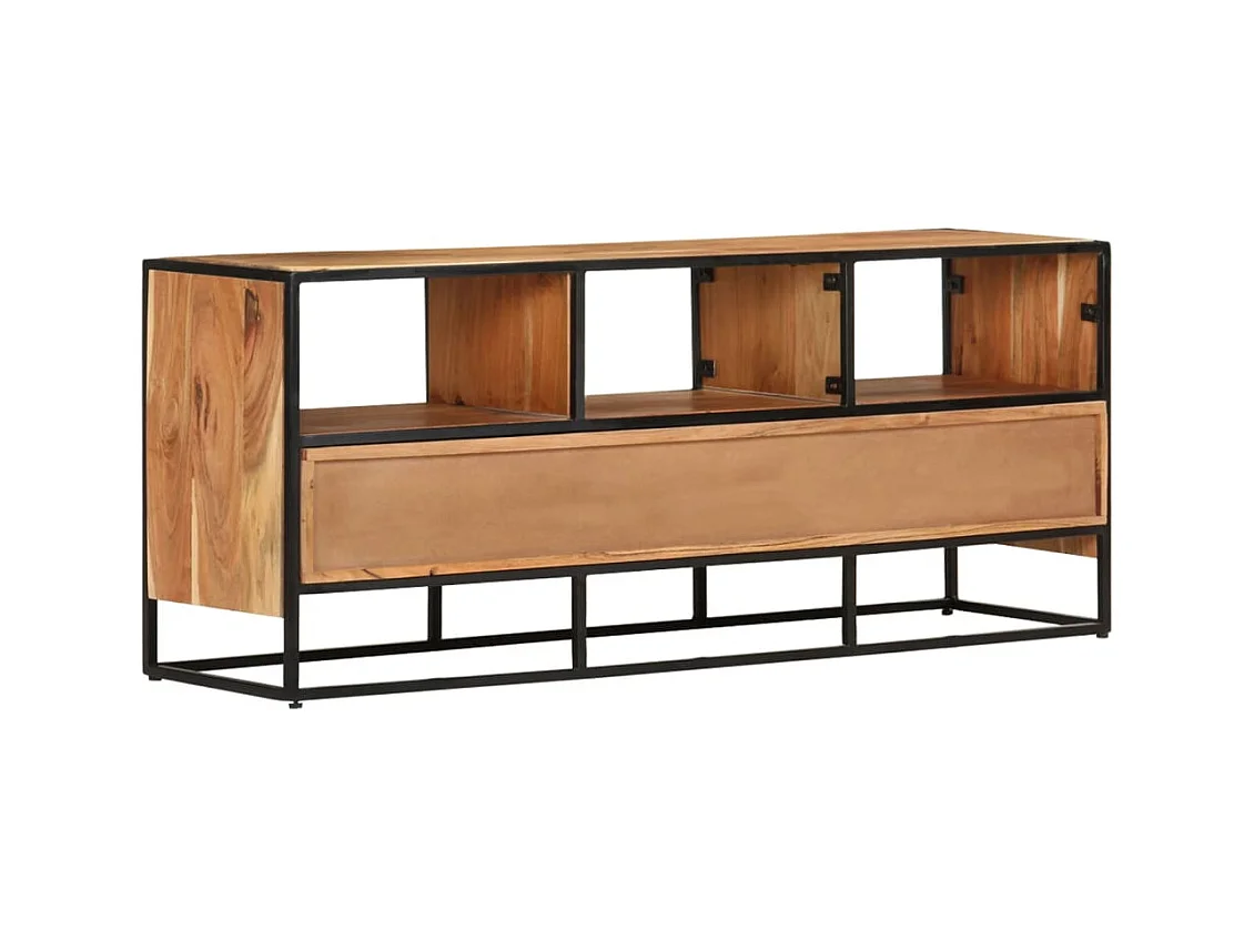 Luleå  Mueble para la TV madera maciza de acacia 110x30x45 cm