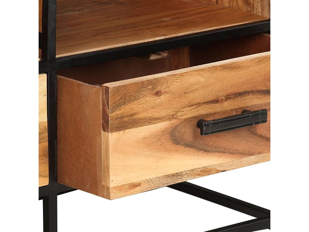 Luleå  Mueble para la TV madera maciza de acacia 110x30x45 cm