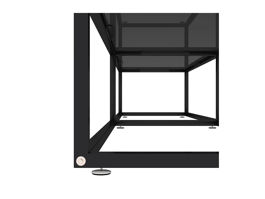 Ballypatrick  Meuble TV noir 180x40x40,5 cm verre trempé