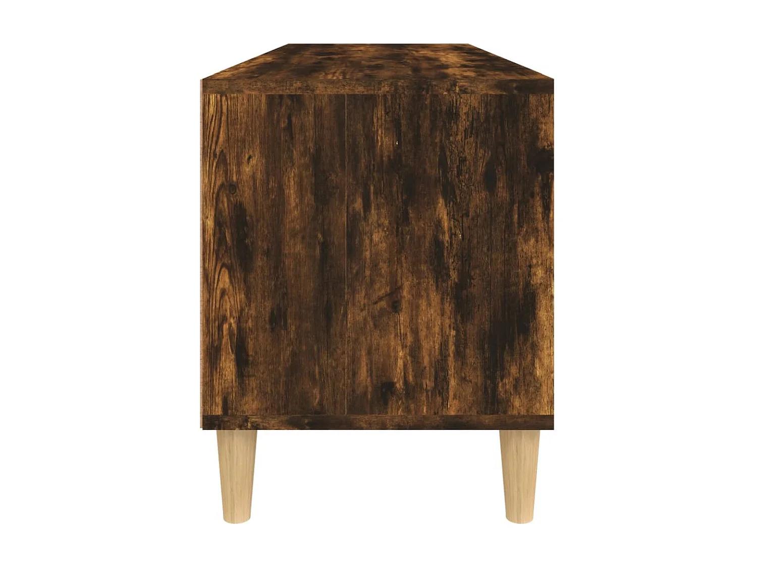 Lin  Meuble TV chêne fumé 100x34,5x44,5 cm bois d'ingénierie