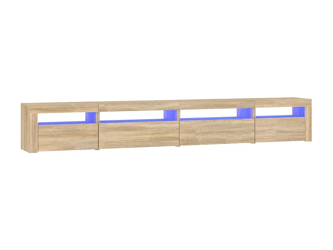 Cincinnatus  Meuble TV avec lumières LED Chêne sonoma 270x35x40 cm