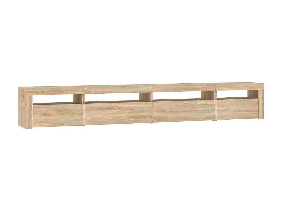 Cincinnatus  Meuble TV avec lumières LED Chêne sonoma 270x35x40 cm