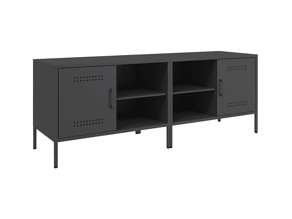 Neris  Tv-meubelen 2 st 68x39x50,5 cm staal zwart