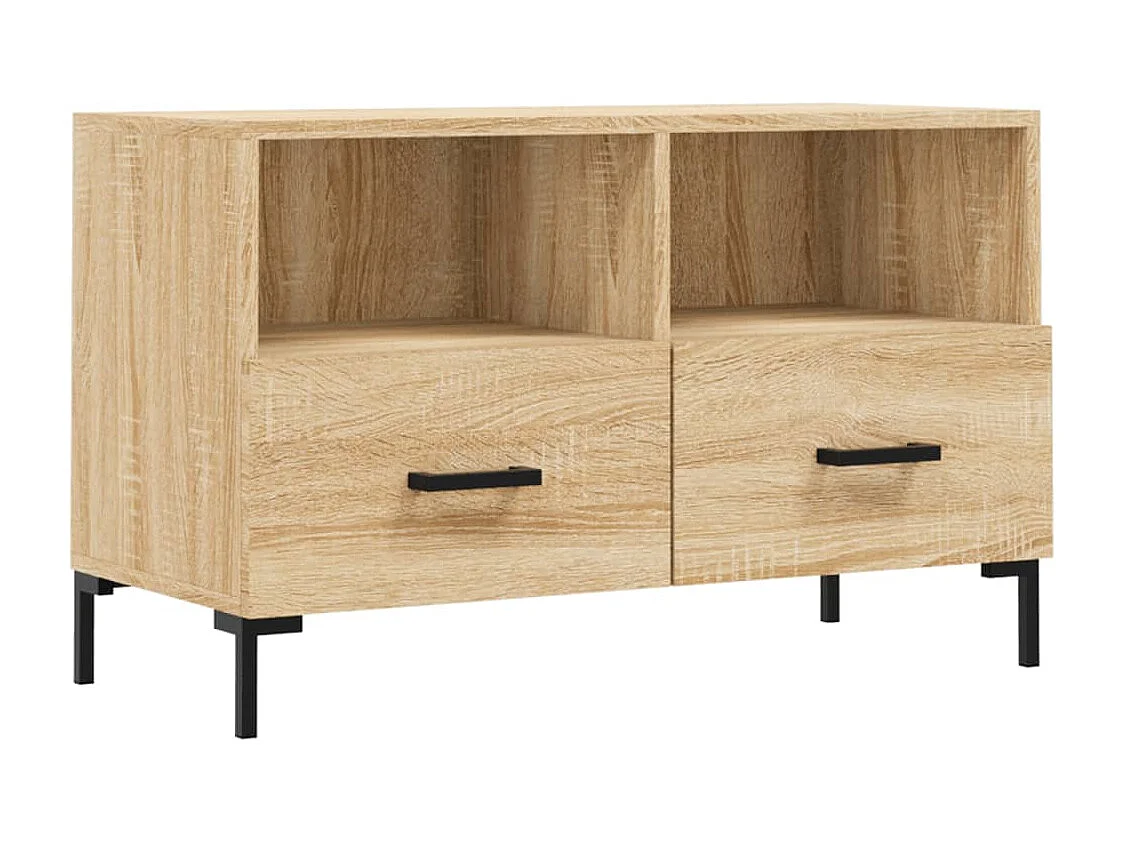 Hirlen  Meuble TV Chêne sonoma 80x36x50 cm Bois d'ingénierie