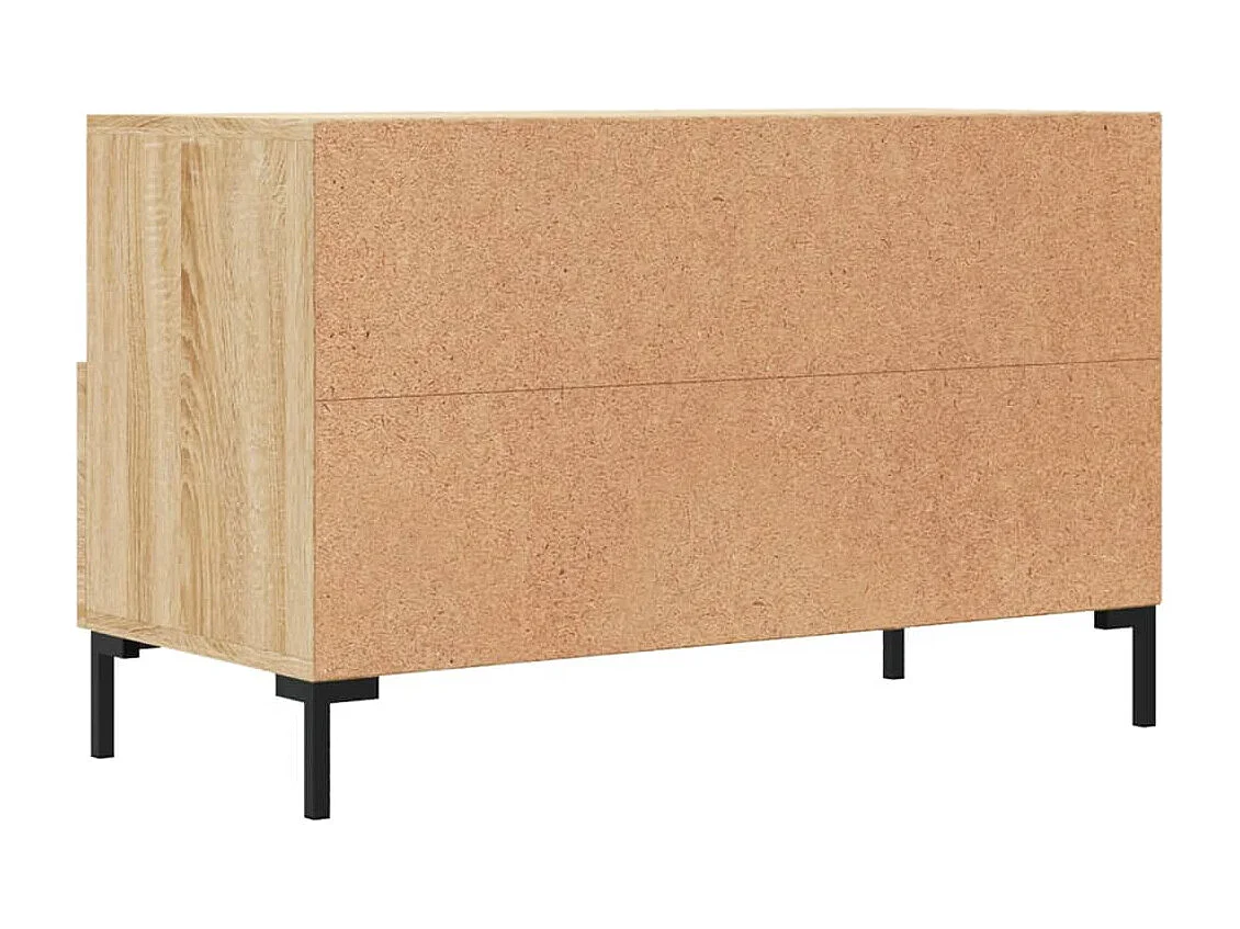 Hirlen  Meuble TV Chêne sonoma 80x36x50 cm Bois d'ingénierie