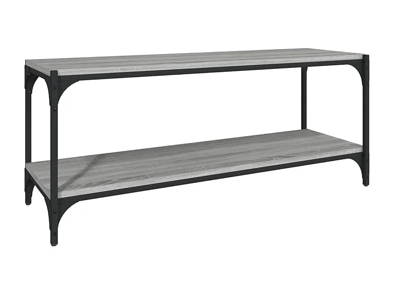 Foster City  Meuble TV Sonoma gris 100x33x41 cm Bois d'ingénierie et acier