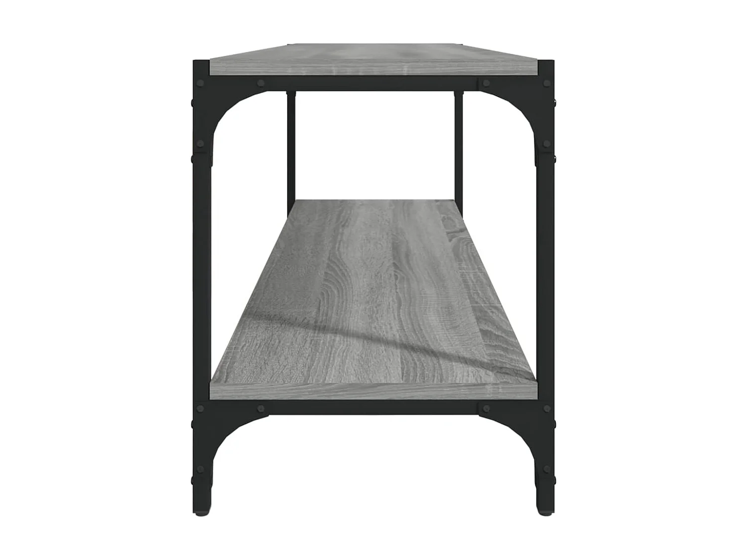 Foster City  Tv-meubel 100x33x41 cm bewerkt hout en staal grijs sonoma eiken