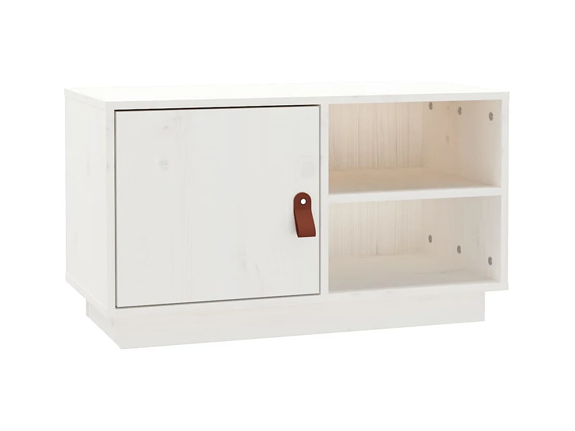 Patricia María  Tv-meubel 70x34x40 cm massief grenenhout wit