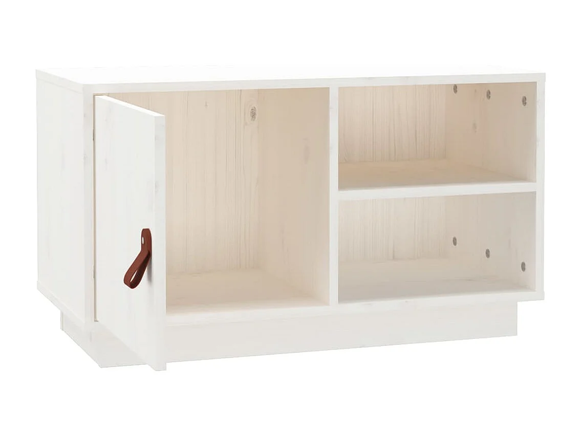 Patricia María  Tv-meubel 70x34x40 cm massief grenenhout wit