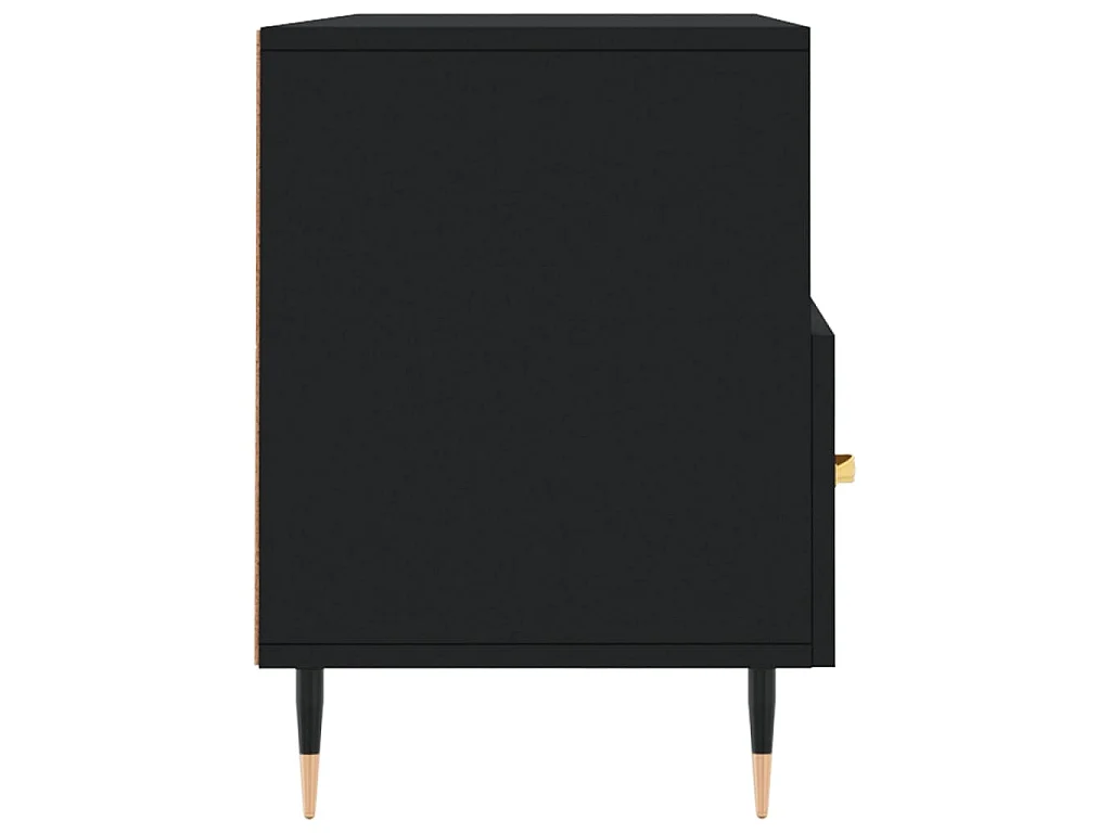 Ravy  Meuble TV noir 102x36x50 cm bois d'ingénierie
