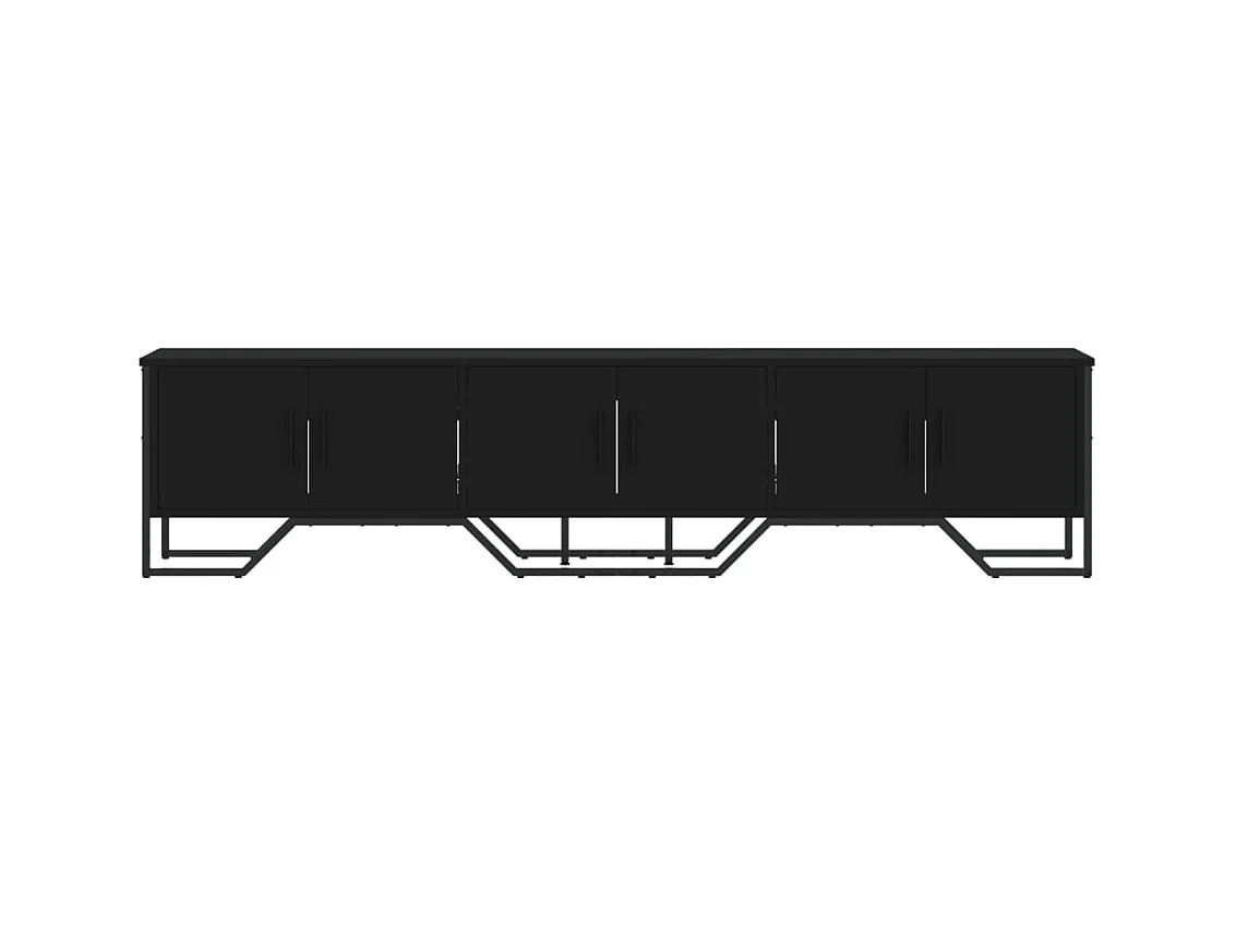 Nouria  Meuble TV noir 180x34x41 cm bois d'ingénierie