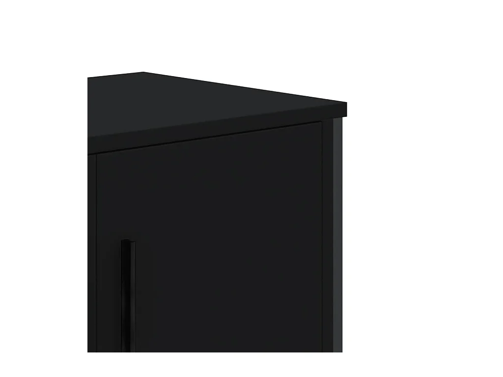 Nouria  Meuble TV noir 180x34x41 cm bois d'ingénierie