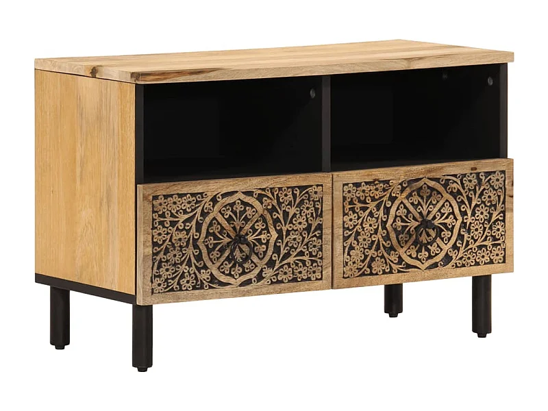 Garden Furniture -  Meuble TV 70x33x46 cm Bois massif de manguier