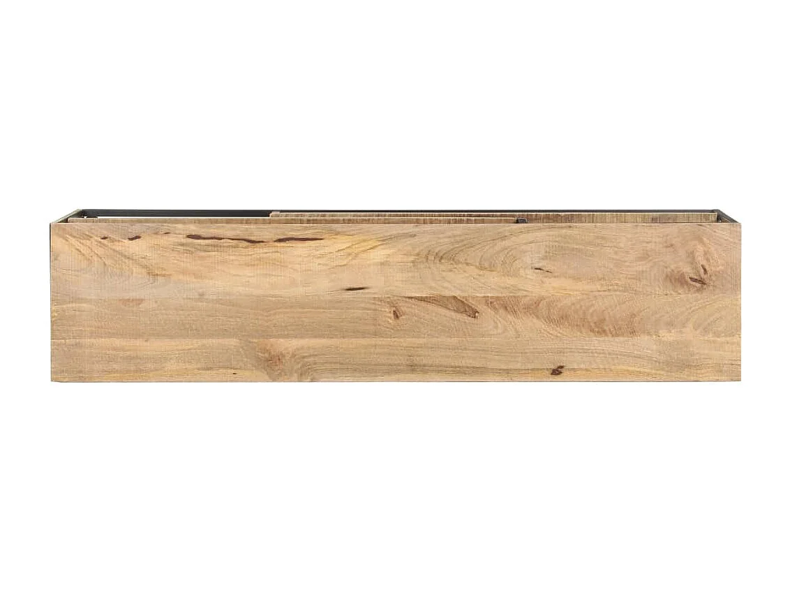 Tempe  Mueble para TV de madera maciza de mango rugosa 130x30x45 cm